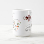 Kaffee und Golden Retriever Kaffeetasse (Mittel)