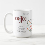 Kaffee und Golden Retriever Kaffeetasse (Links)