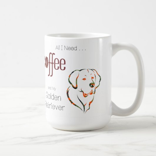 Kaffee und Golden Retriever Kaffeetasse (Rechts)