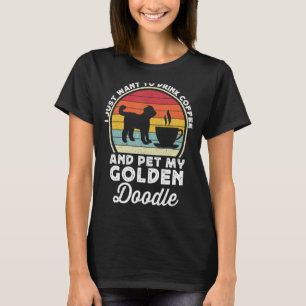 Kaffee und Goldendoodle Lover Funny Goldendoodle D T-Shirt