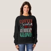 Kaffee- und Gummihandschuhe Sweatshirt (Vorne ganz)