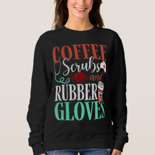 Kaffee- und Gummihandschuhe Sweatshirt