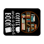 Kaffee und gute Bücher Magnet (Horizontal)