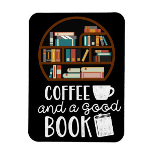 Kaffee und gute Bücher Magnet