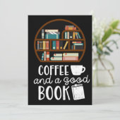 Kaffee und gute Bücher Save The Date (Stehend Vorderseite)