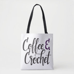 Kaffee und Häkelarbeit Tasche