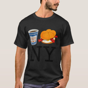 Kaffee und Hamburger Bacon Ei Ny Retro Vintage Gra T-Shirt