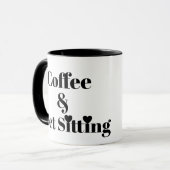 Kaffee und Haustiere Sitzplatz Tasse (Vorderseite Links)