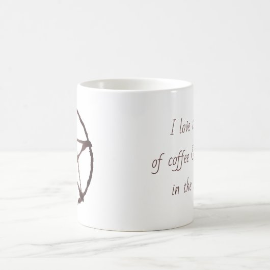 Kaffee und Hexerei-Pentagramm Kaffeetasse (Mittel)