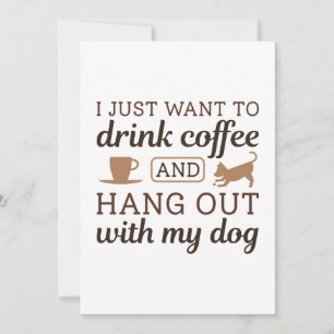 Kaffee und Hund Dankeskarte