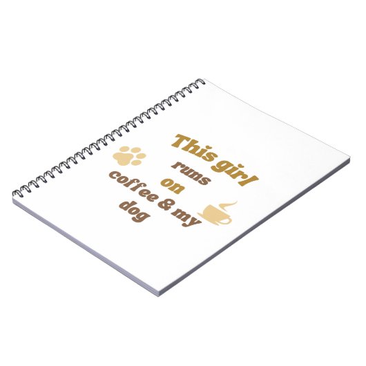 Kaffee und Hund Notizblock (Linke Seite)