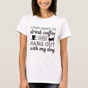 Kaffee und Hund T-Shirt