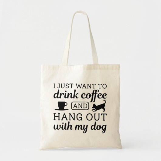 Kaffee und Hund Tragetasche (Vorne)