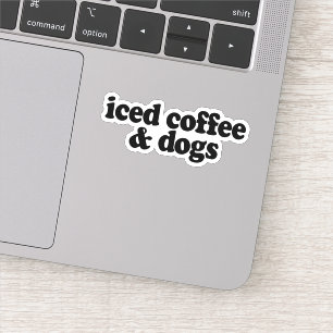 Kaffee und Hunde Aufkleber