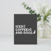Kaffee und Hunde Postkarte (Stehend Vorderseite)