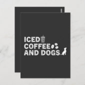 Kaffee und Hunde Postkarte (Vorne/Hinten)