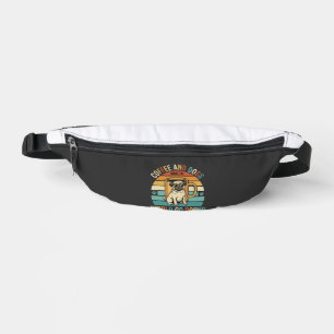 Kaffee und Hunde Retro-Mops-Liebhaber Bauchtasche