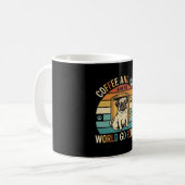 Kaffee und Hunde Retro-Mops-Liebhaber Kaffeetasse (Vorderseite Links)