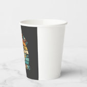 Kaffee und Hunde Retro-Mops-Liebhaber Pappbecher (Links)