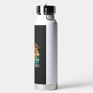 Kaffee und Hunde Retro-Mops-Liebhaber Trinkflasche