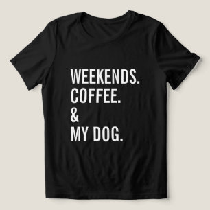 Kaffee- und Hundebesitzer am Wochenende Tri-Blend Shirt