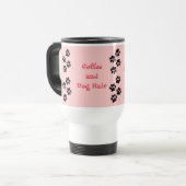 Kaffee-und Hundehaar-Rosa Reisebecher (Vorderseite Links)
