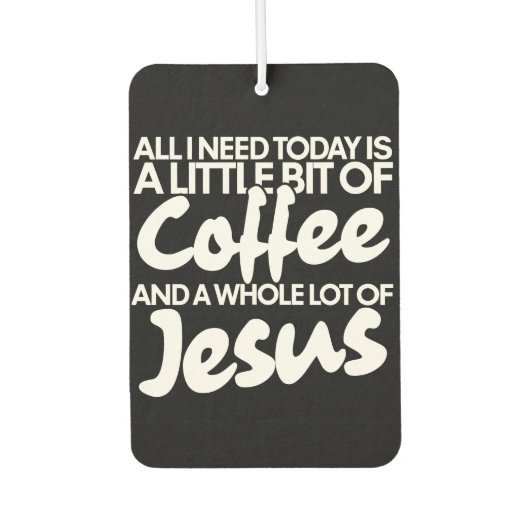 Kaffee und Jesus Autolufterfrischer (Vorderseite)