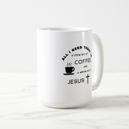 Kaffee und Jesus Kaffeetasse (VorderseiteRechts)