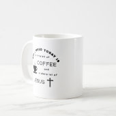 Kaffee und Jesus Kaffeetasse (Vorderseite Links)