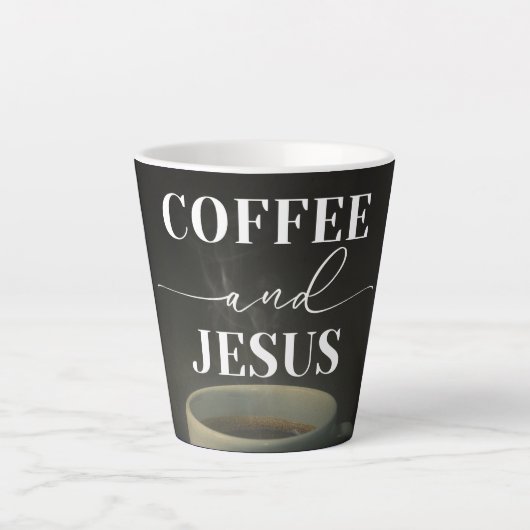Kaffee und Jesus Milchtasse (Vorderseite)