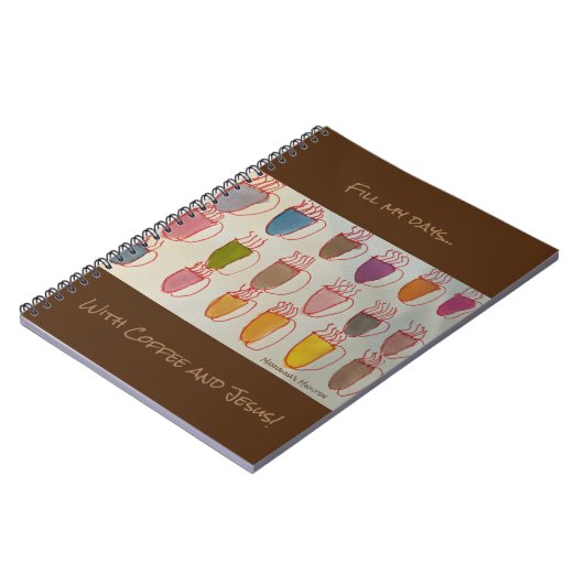 Kaffee und Jesus-Notebook Notizblock (Linke Seite)