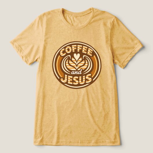 Kaffee und Jesus Tri-Blend Shirt (Design Vorderseite)