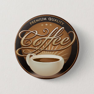Kaffee und Kaffee-Cup Button
