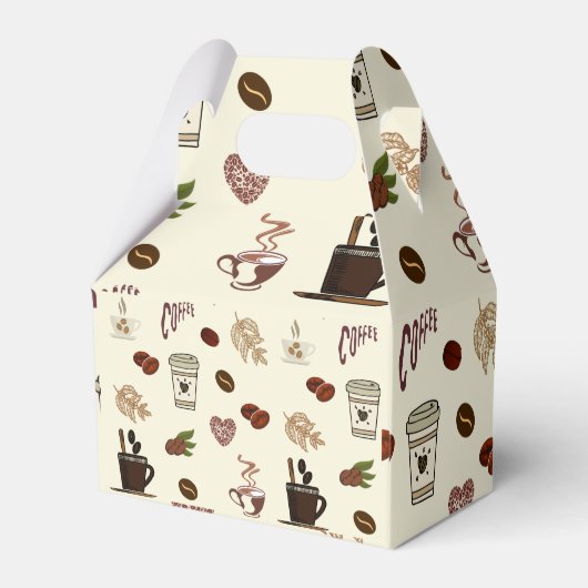 Kaffee- und Kaffeebohnen Geschenkschachtel (Rückseite)