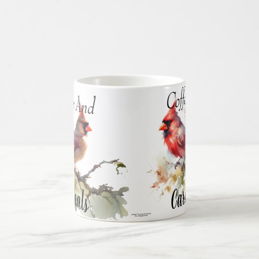 Kaffee und Kardinal Moderne Kaffeetasse (Mittel)