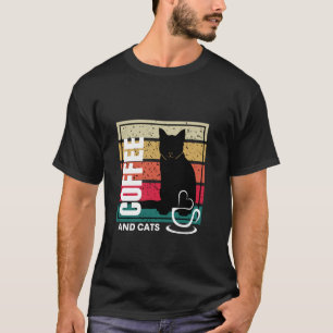 Kaffee und Katze, liebt Kaffee und Katzen T-Shirt