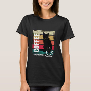 Kaffee und Katze, liebt Kaffee und Katzen T-Shirt