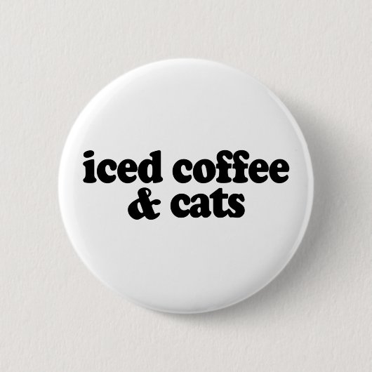 Kaffee und Katzen Button (Vorderseite)