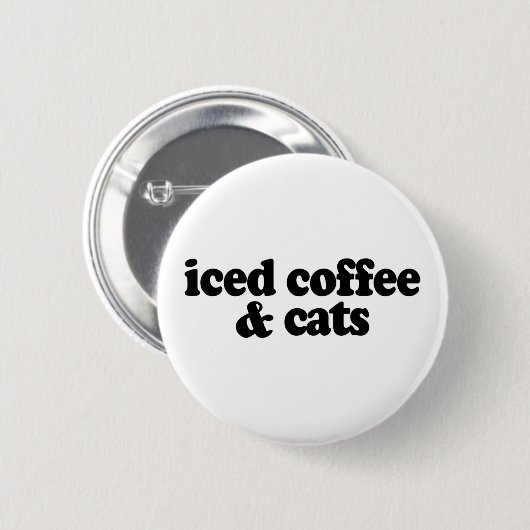 Kaffee und Katzen Button (Vorne & Hinten)