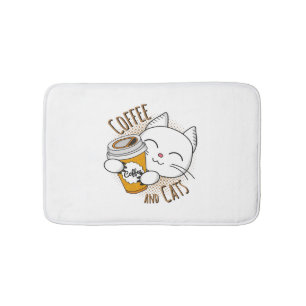 Kaffee und Katzen, Kaffee, Katze, Katzen, Kätzchen Badematte