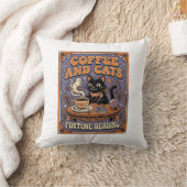 Kaffee und Katzen Kat Teeblätter Kaffee Schicksal Kissen (Decke)