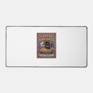 Kaffee und Katzen Kat Teeblätter Kaffee Schicksal Schreibtischunterlage