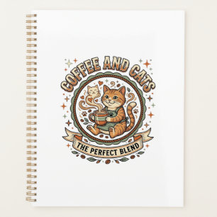 Kaffee Und Katzen Katze Kaffee Vintage Vektor Kuns Planer