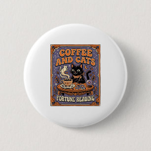 Kaffee Und Katzen Katze Teeblätter Kaffee Schicksa Button