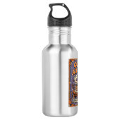 Kaffee und Katzen Katze Teeblätter Kaffee Schicksa Edelstahlflasche (Rückseite)