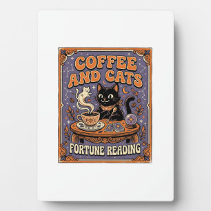 Kaffee Und Katzen Katze Teeblätter Kaffee Schicksa Fotoplatte