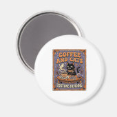 Kaffee Und Katzen Katze Teeblätter Kaffee Schicksa Magnet (Vorderseite/Rückseite)