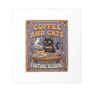 Kaffee Und Katzen Katze Teeblätter Kaffee Schicksa Notizblock