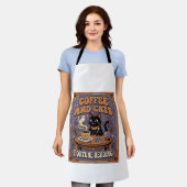 Kaffee und Katzen Katze Teeblätter Kaffee Schicksa Schürze (Getragen)