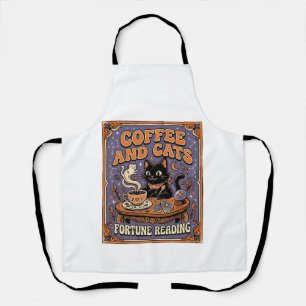 Kaffee und Katzen Katze Teeblätter Kaffee Schicksa Schürze
